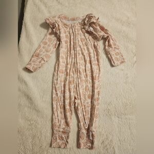 India & Grace Seashell Zip Romper Bamboo 3-6m